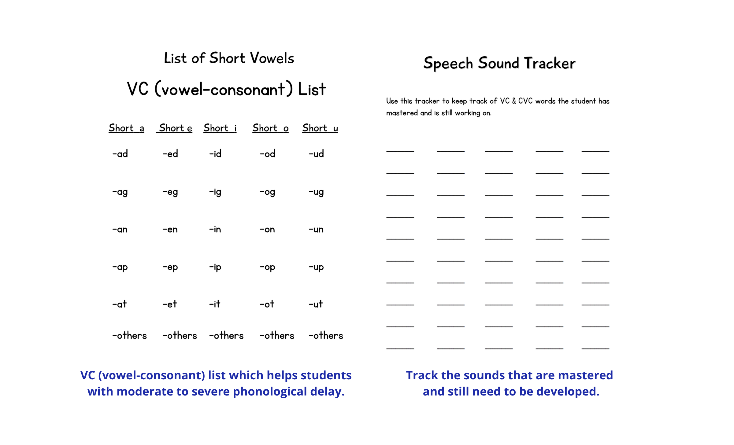 Speech therapy workbook interior page sample 2